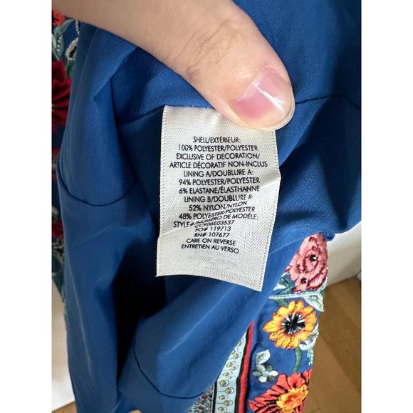 NWT Alice + Olivia Patty Embellished Mini Dress Floral Embroidered Riviera 4 - Picture 5 of 13